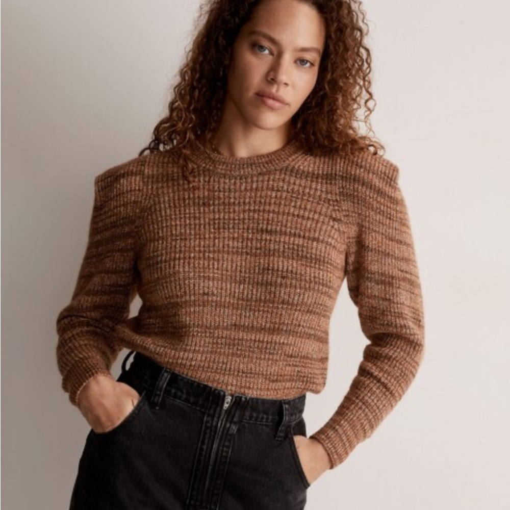 Madewell Prentiss Space Dyed Merino Wool Sweater - size L EUC